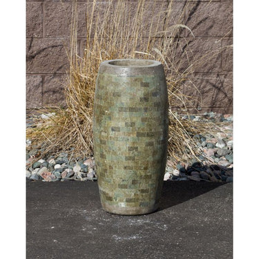 Stoned Urn FNT2335 Ceramic Vase Complete Fountain Kit Vase Fountain Blue Thumb